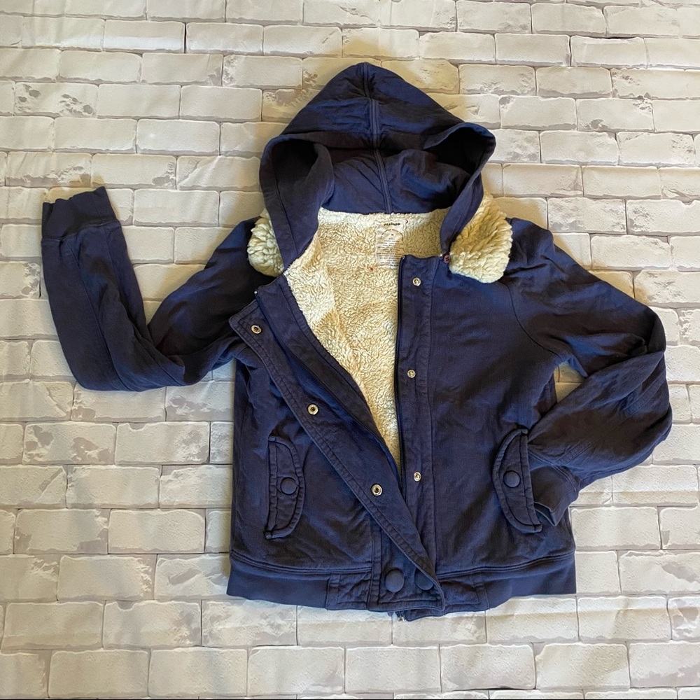 Anthropologie Allihop hoodie jacket blue medium - Picture 1 of 16